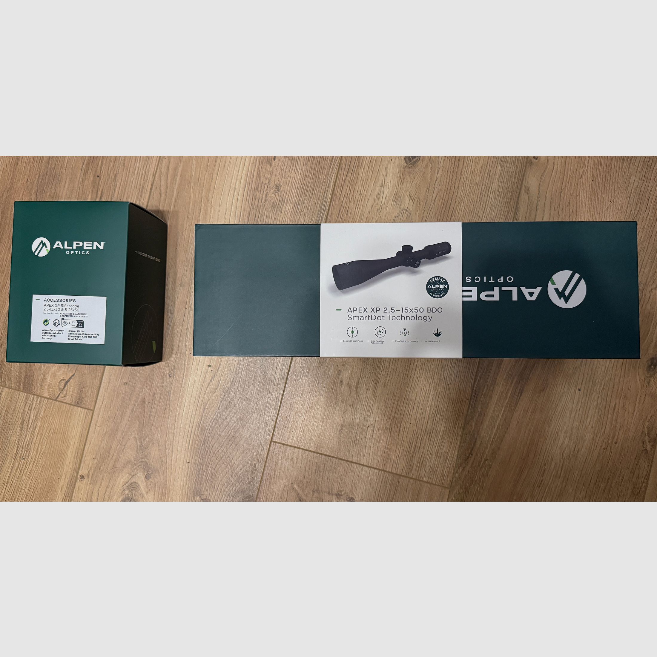 ALPEN OPTICS Apex XP Zielfernrohr 2.5–15x50 BDC mit SmartDot Technology neu und OVP