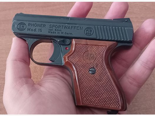Alte Rhöner SM 15 Kal. 8 mm Knall im PTB 83/2 von 1989!