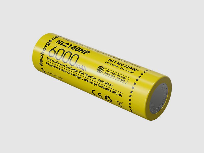 NITECORE WIEDERAUFLADBARE BATTERIE 21700 HOHE LEISTUNG 6000 mah, Bild 2 von 3