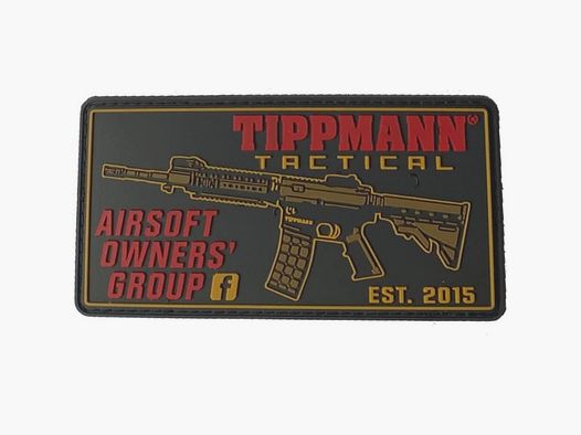 Paintball / Airsoft PVC naszywka z rzepem (Tippmann Tactical AOG/czarna)