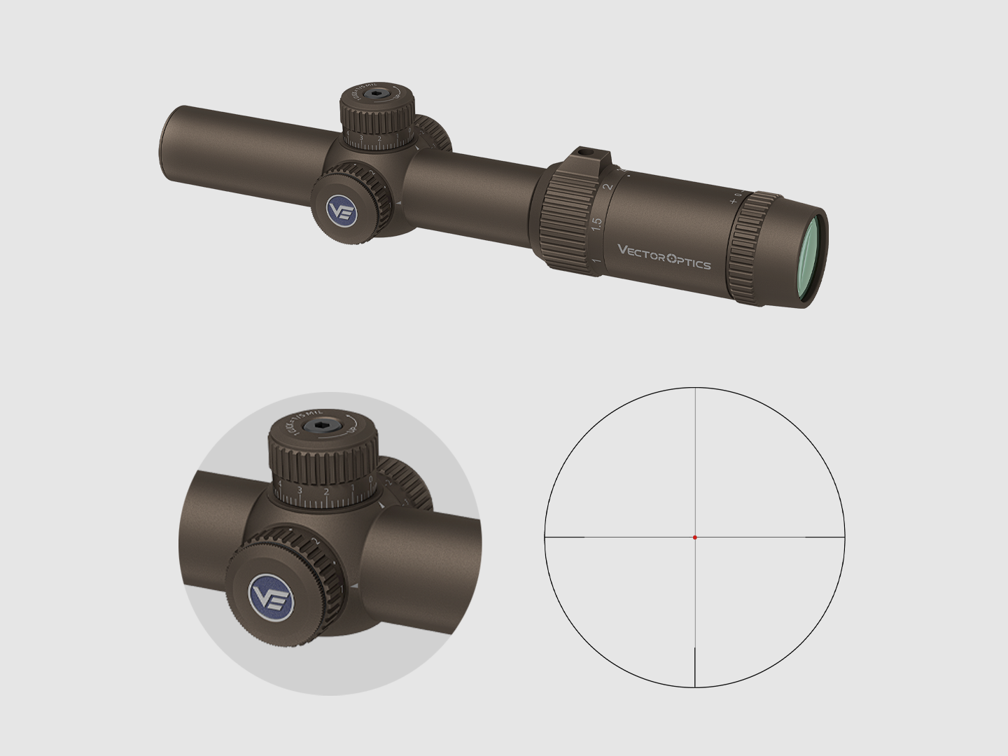 Vector Optics SCOC-55 Forester 1-5×24 FIBER FDE