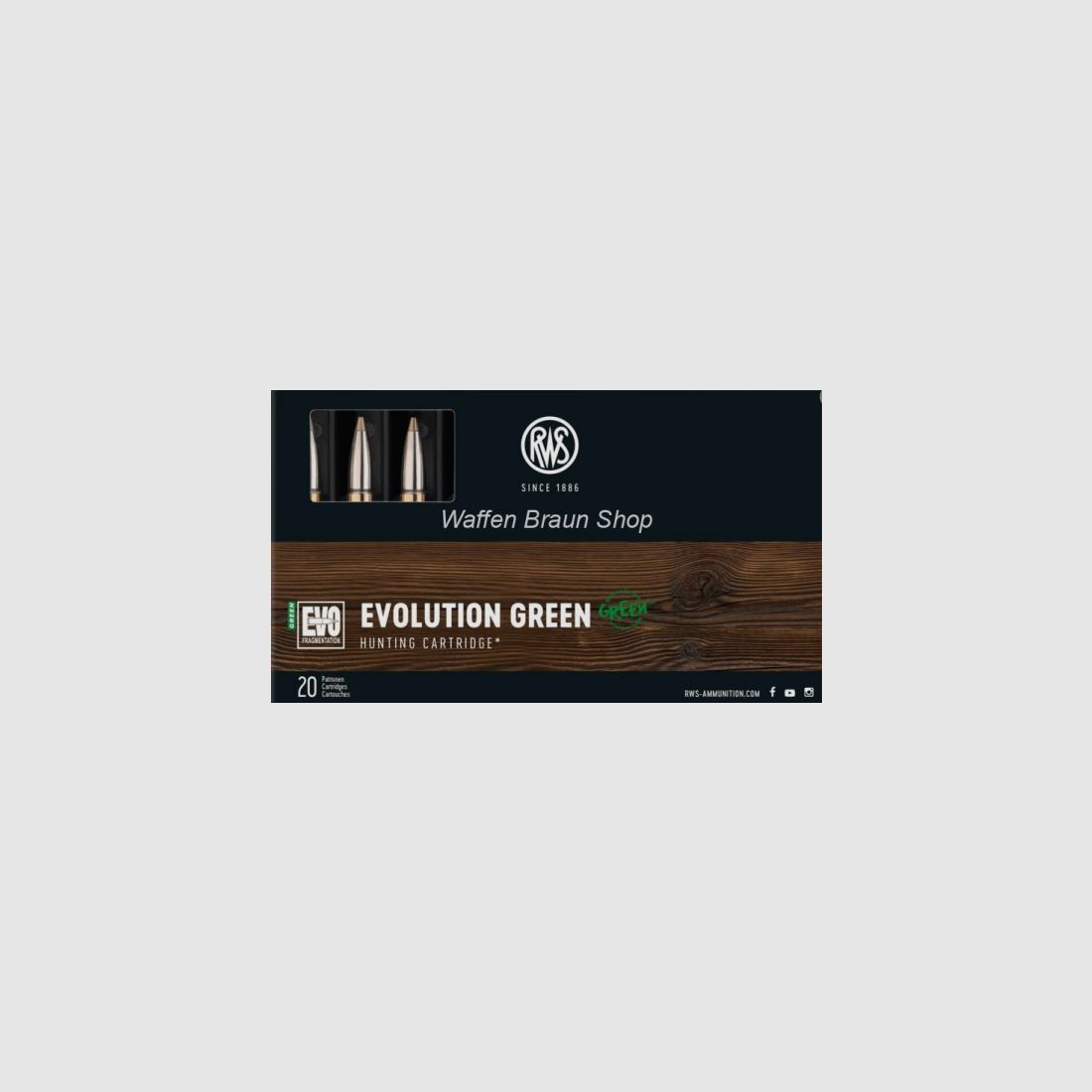 RWS 6,5 Creedmoor, Evo Green, 6,0g 20 Stück