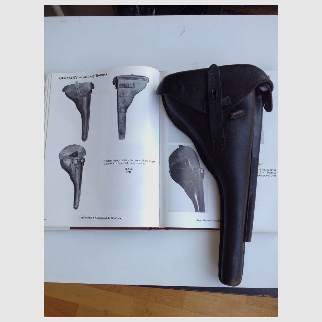 1915 DWM P08 Artillery Leather Holster by Steinmetz Breslau (B.A.X.) / Price is negotiable