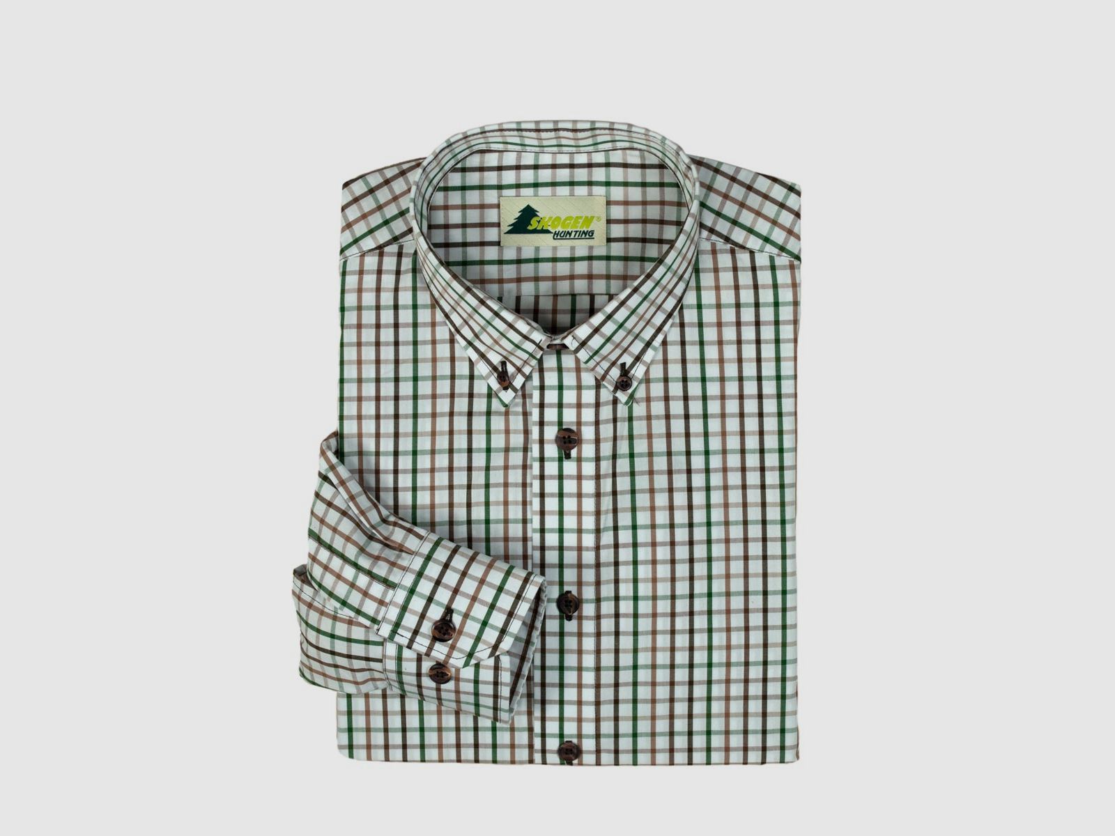 Skogen Hemd Armlänge 70cm Button Down Brown/Beige