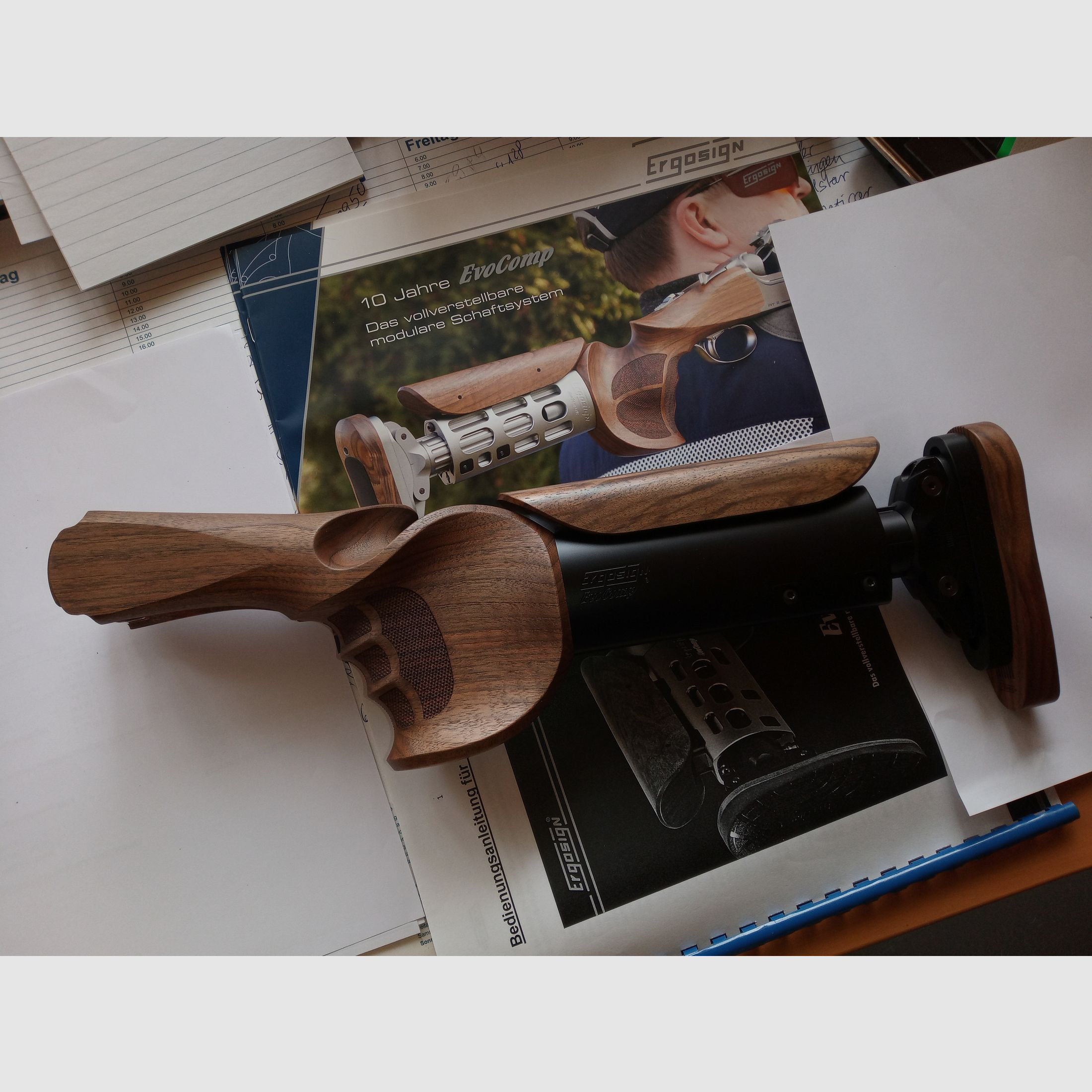 Ergosin, disigned by W. Nill, Flintenschaft für Blaser F3