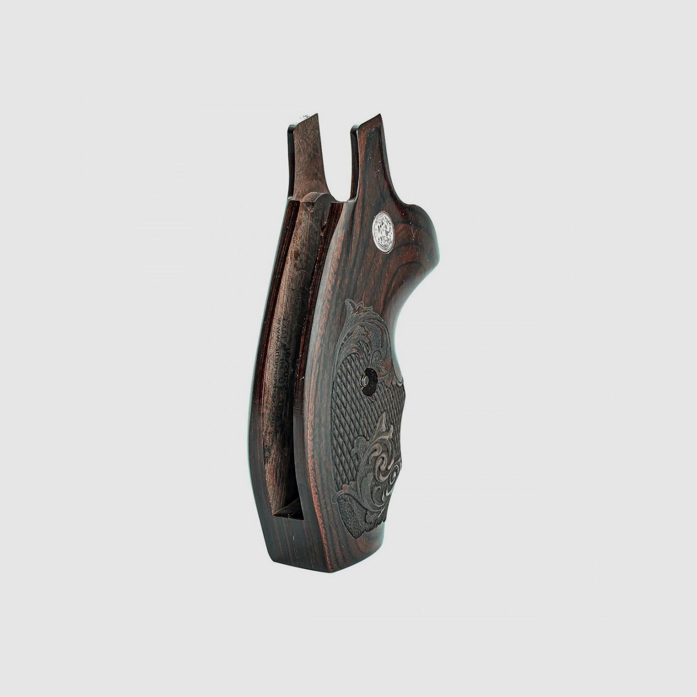 S&W N ROUND COMBAT SUPER ROSEWOOD CHECKERED ENGGRAVIERTE MIT SILBERMEDAILLEN, Bild 2 von 4