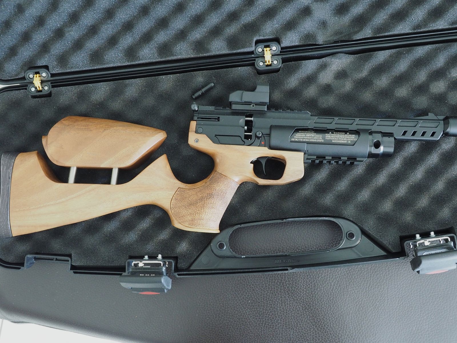Weihrauch HW44 pistola carabina calibro 4,5 top, red dot sight, suppressor, valigetta ecc., immagine 4 di 6