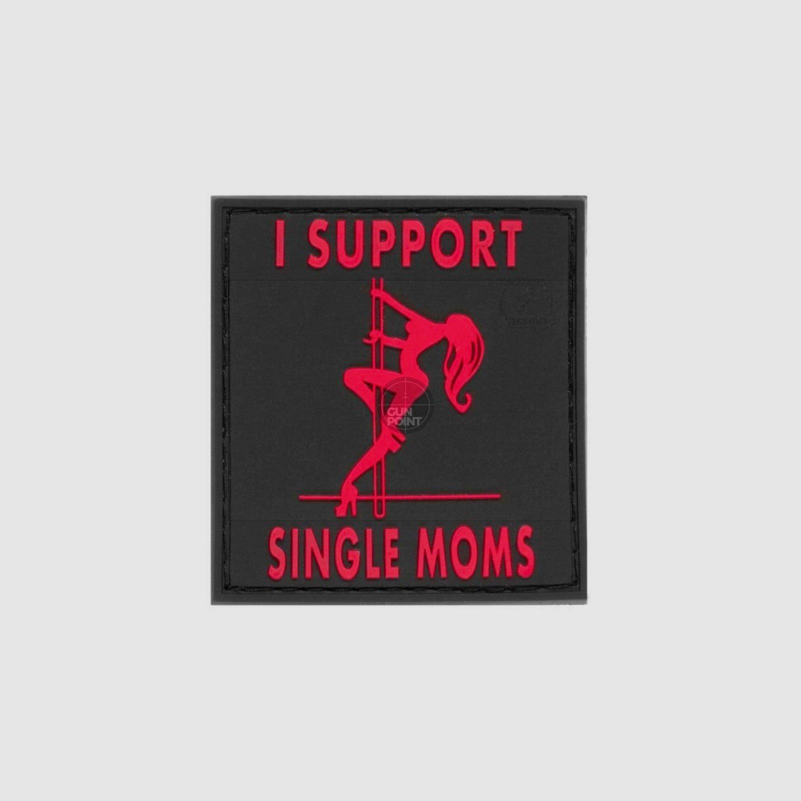 JTG I Support Single Mums Rubber Patch-Blackmedic