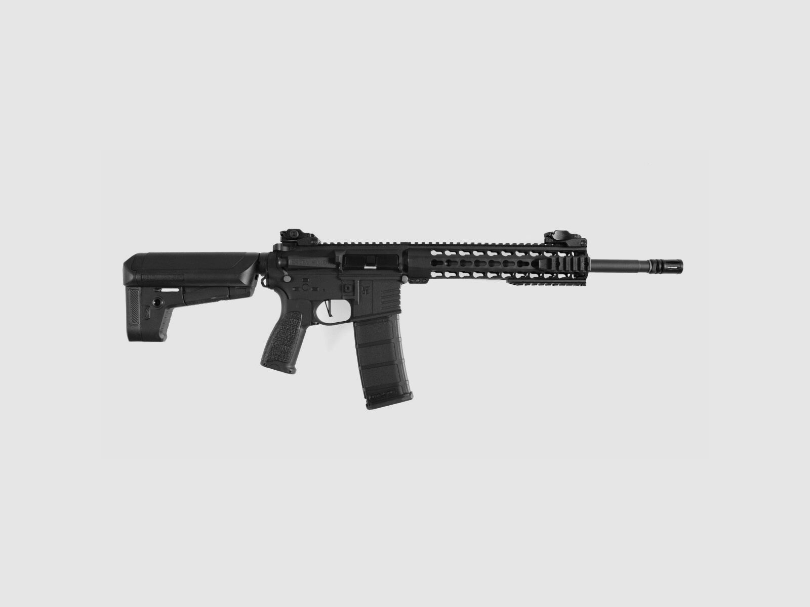 AR15 KeyMod 10 pulgadas CHARLIE Negro S-AEG Rifle Airsoft Libre a partir de 18 años | Delta Armory
