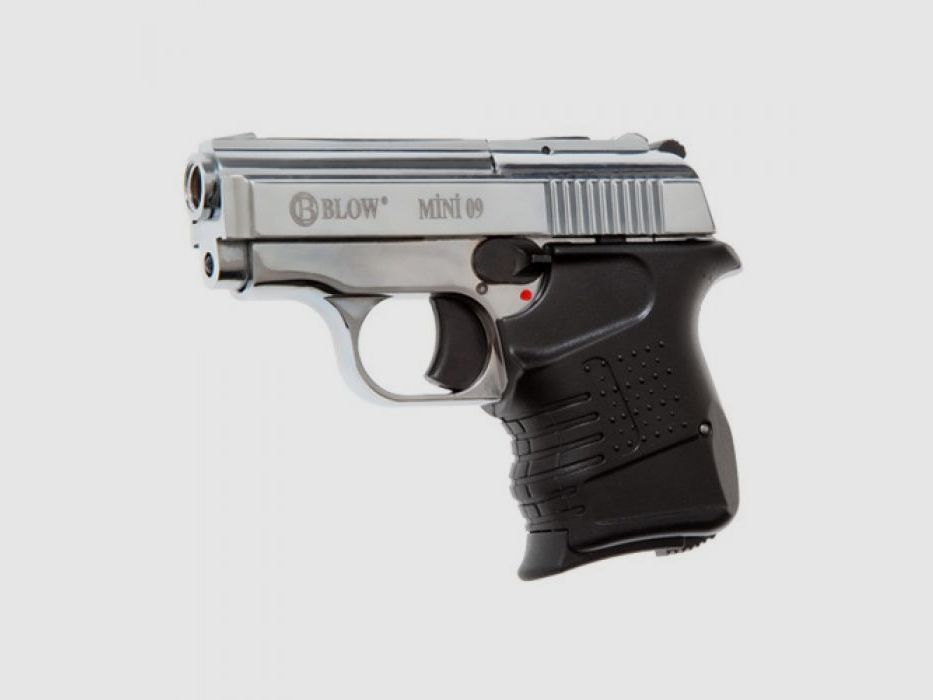 BLOW MINI Matte Chrome 9mm P.A.K. | Compact - Blank / Schreckschuss - Nieuw / New - EU Verzending / EU Shipping