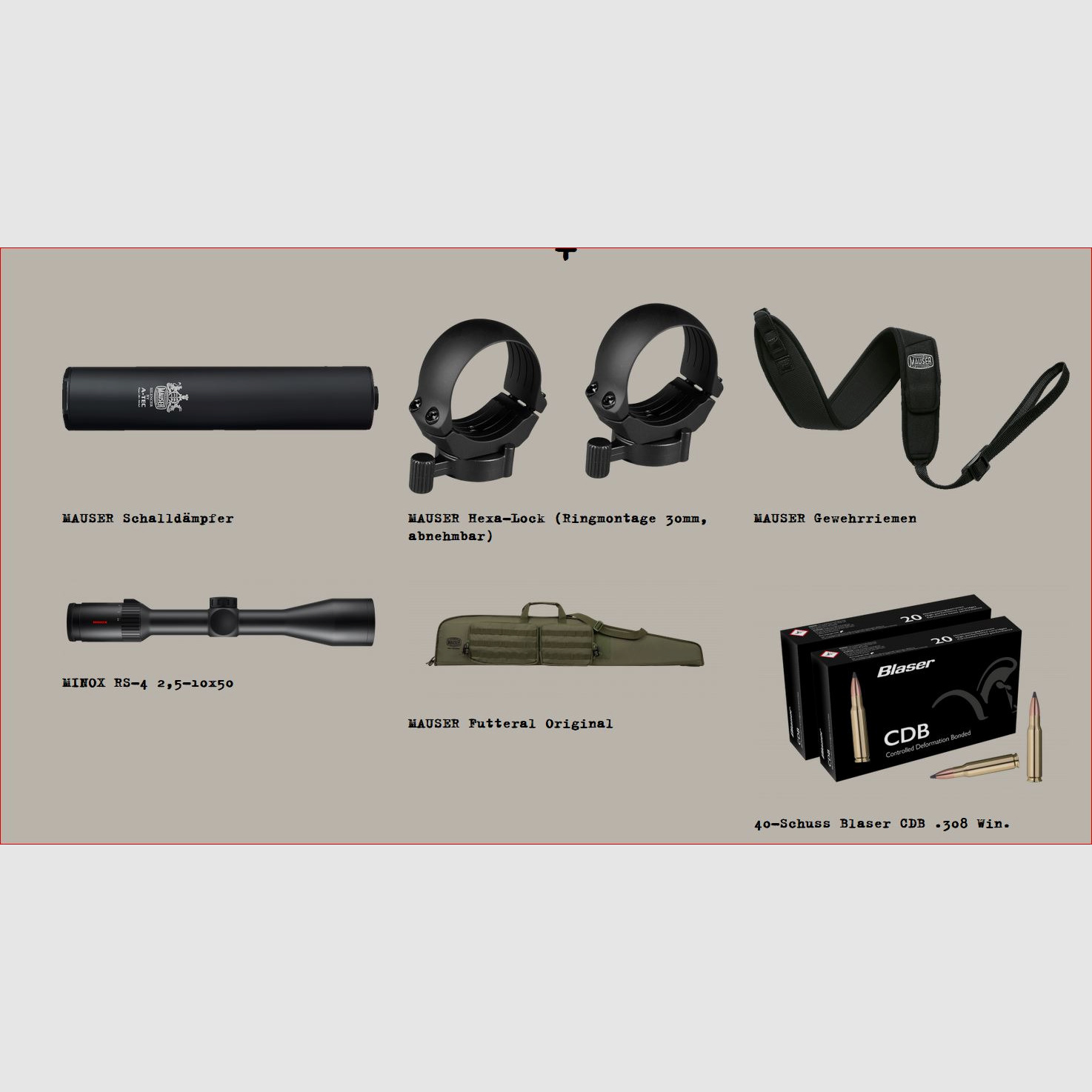 Mauser M18; Profi-Starter-Paket; M18 Standart; Minox RS4 2,5-10x50; SD usw....