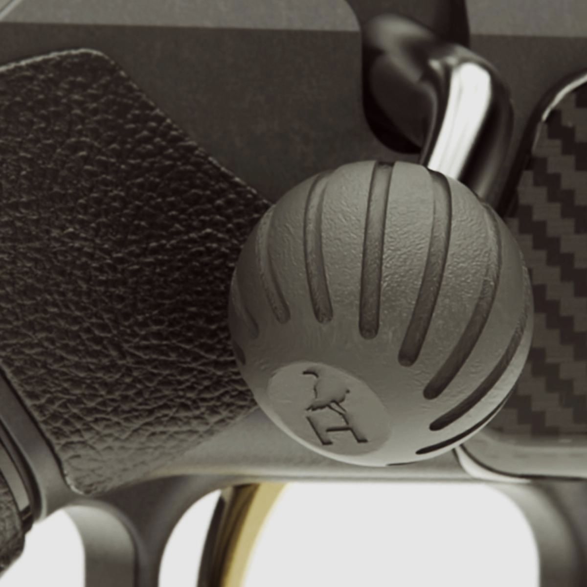 HUNTTECH kula uchwytowa z gumy, czarna