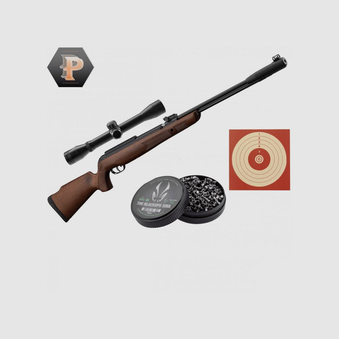 GAMO CFX ROYAL Feststehende Büchse - 19,9J + Diabolos + Zielfernrohr + Ziele, Bild 5 von 5
