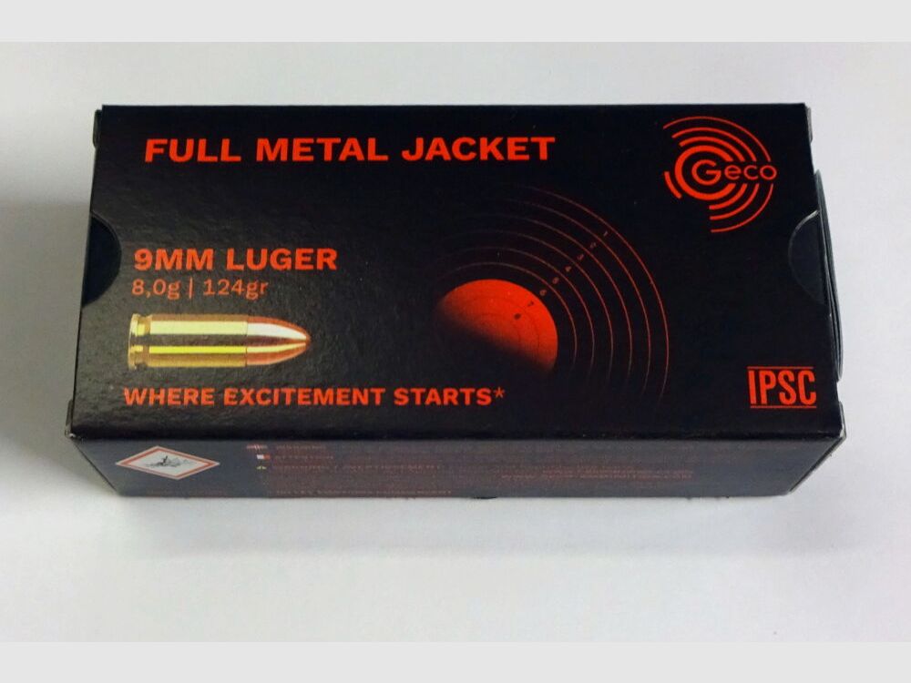 GECO 9 mm Luger - 124 grain VM