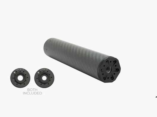 Air rifle suppressor, 34 mm, carbon