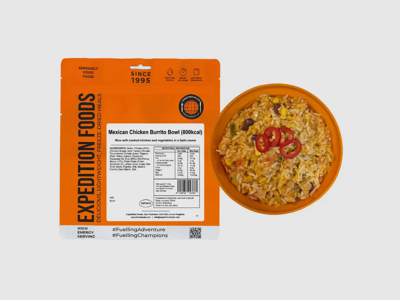 Mexican Chicken Burrito Bowl (800 kcal) [Dairy Free, Gluten Free], Bild 3 von 4