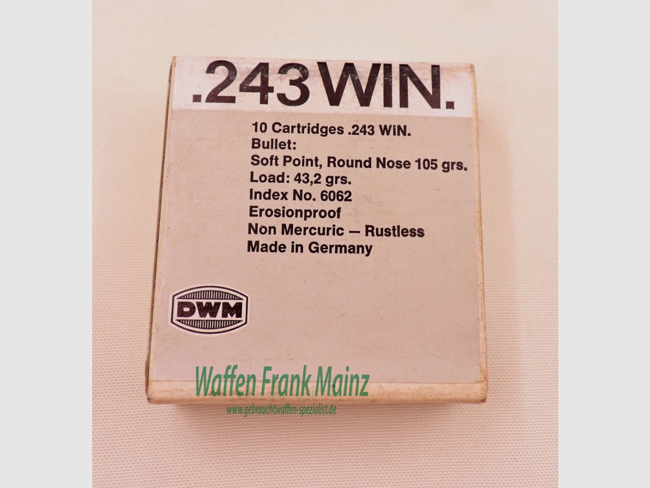 DWM, Karlsruhe Büchsenpatronen-Konvolut .243Win