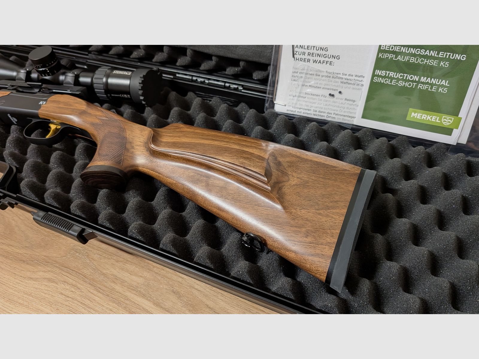 Merkel K5 Extreme avec Steiner Ranger 4S 4-16x44, calibre .30-06 Spring., neuf