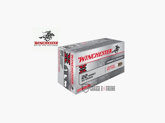 50 Munitions WINCHESTER cal 22 Hornet 45gr Power Point