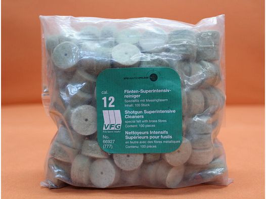 VFG. VFG Super Intensive Cleaner 12 GA (66927) 100 pcs. Special felt with brass fibers