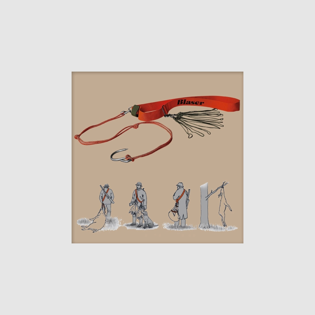 Wildbergegurt Blaser m.Metalldrehwirbel orange