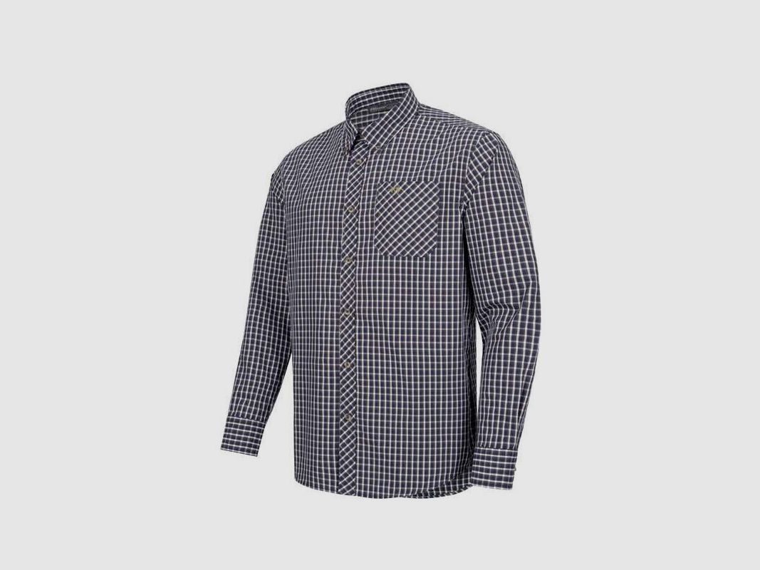 Blazer overhemd Juan donkerblauw/wit geruit