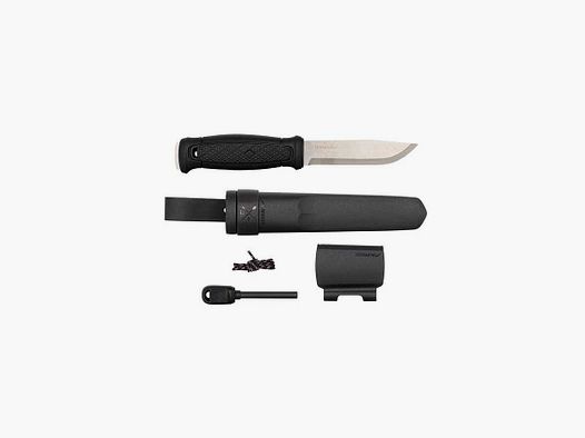 Feststehende Messer Garberg mit Überlebenskit - Schwarz Morakniv