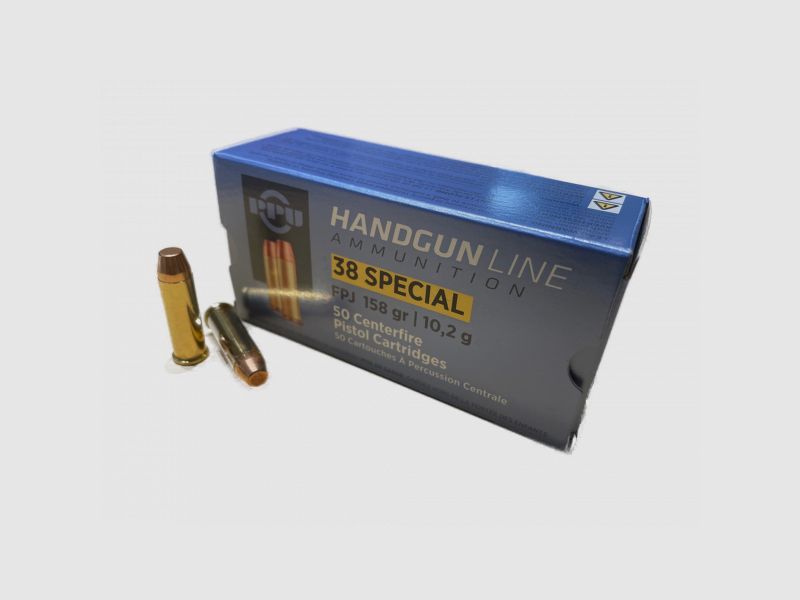 PPU .38SPECIAL FPJ - VOLLMANTELFLACHKOPF - 158GRS / 10,2 G - 50 SCHUSS