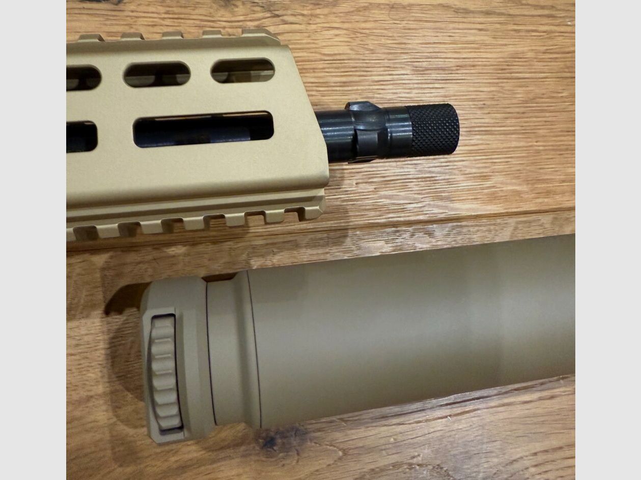 B&T AG (Brügger und Thomet) GHM9 G Coyote TAN mit RBS Schalldämpfer