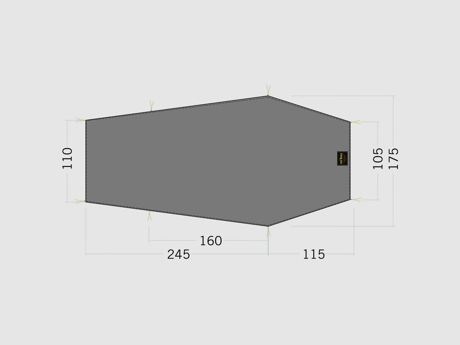 Tatonka Tent Groundsheet Floor Sheet LT Gargia 3 Stone Grey Olive