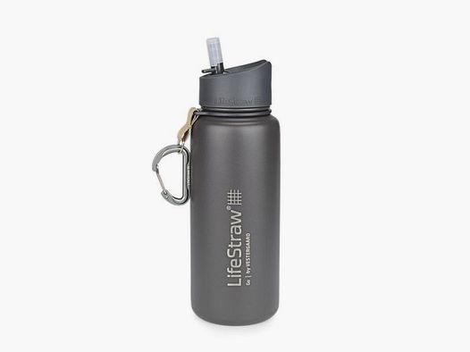 LifeStraw Go Stainless Steel Wasserflasche mit Filter grau