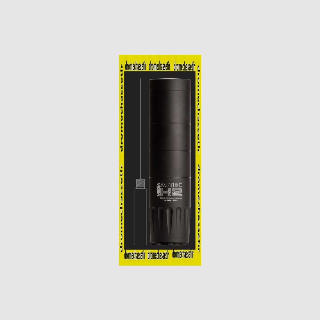 Schalldämpfer A-TEC Mega H2 Kal. 375 Gewinde 15×1 schwarz