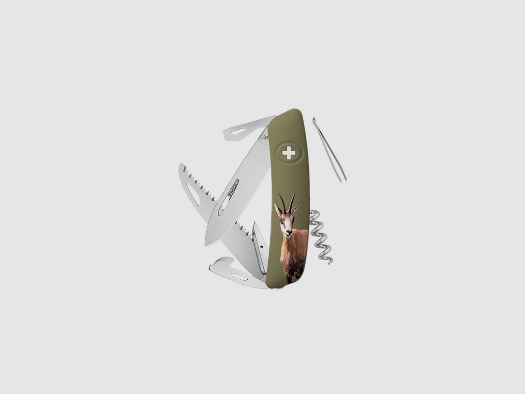 Zwitserse Mes Swiza D05 Olive Impression Chamois - ZD05CHA, afbeelding 1 van 2