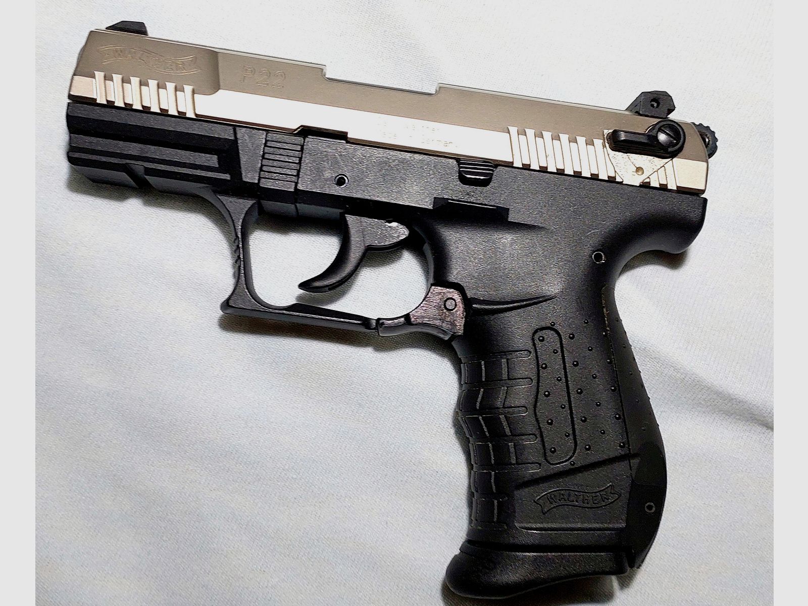 Walther P22 (P 22 Classic) pistola a salve 9mm P.A.K. nichelata (PTB 778)