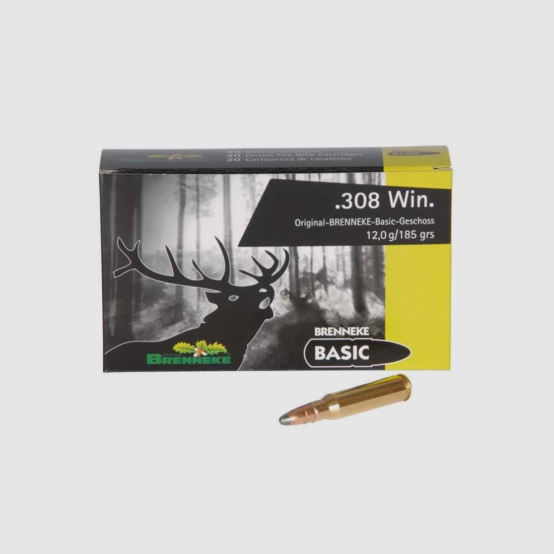 .308 Win. BASIC TLM 12,0g/185grs. Brenneke
