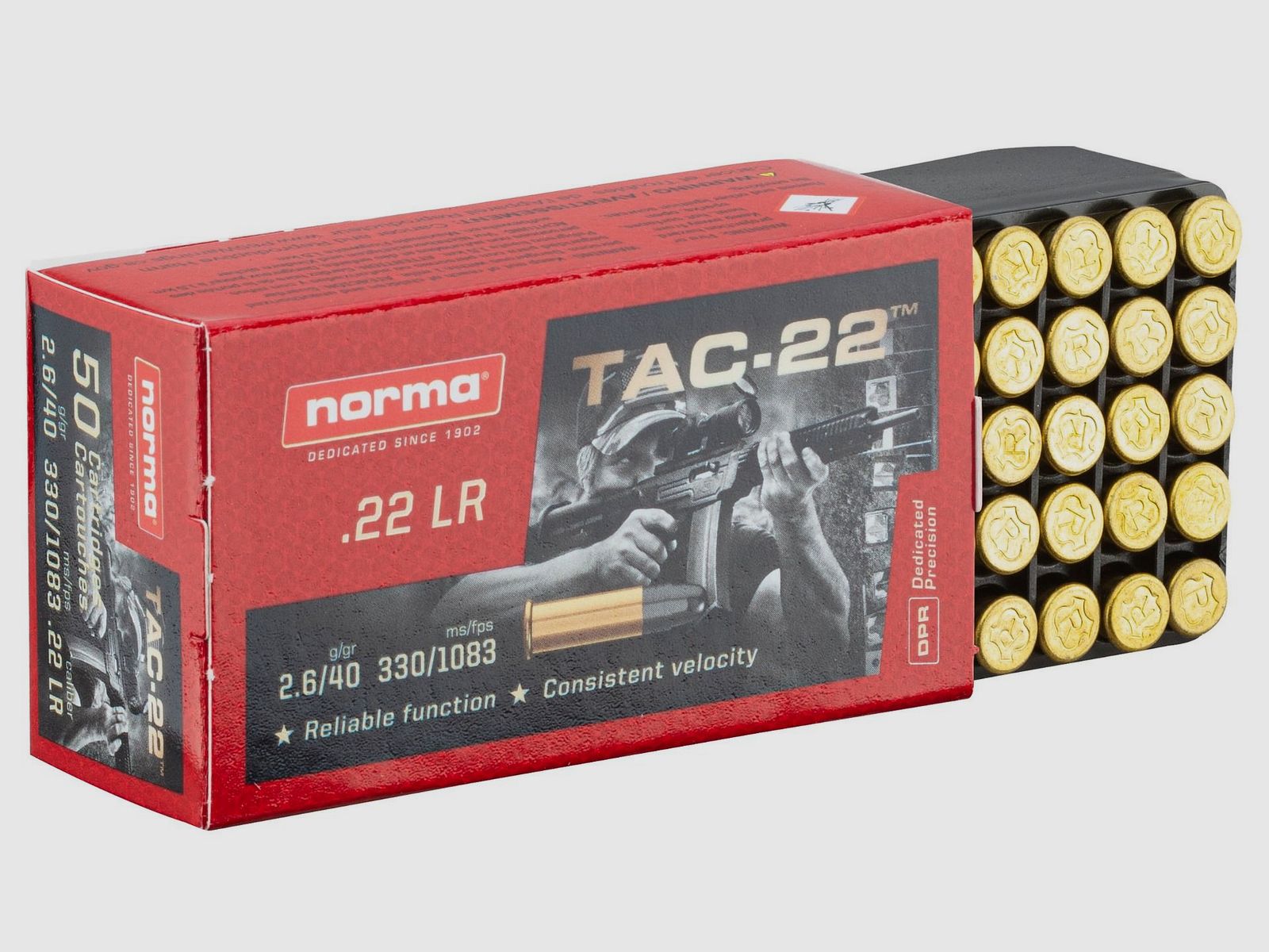 Munition 22LR Norma TAC-22 40 gr, Bild 6 von 12