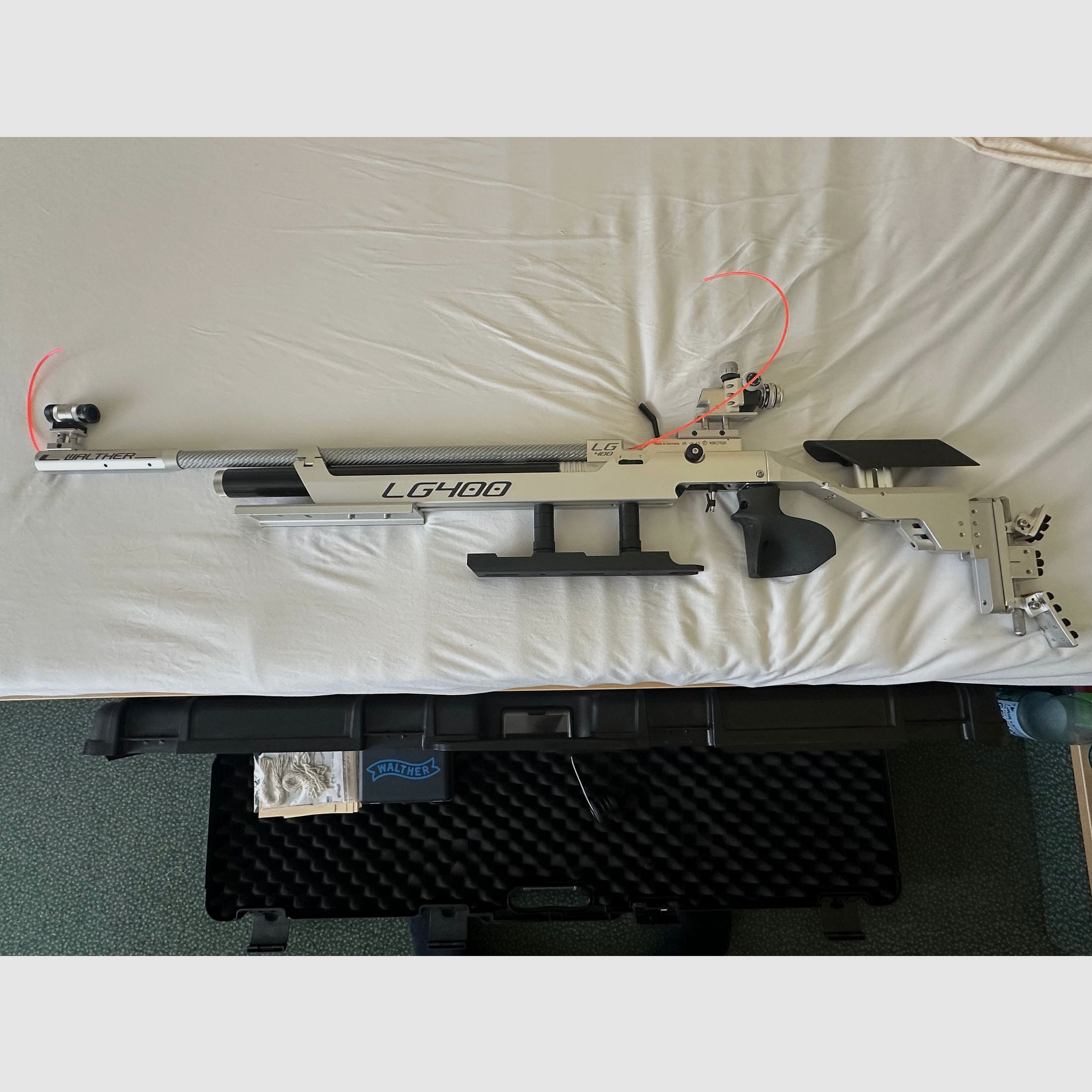 Fucile ad aria compressa Walther LG400 Alutech/ parzialmente Expert modifica / in mano libera e supporto