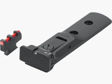 LPA TXT0407-F2 BLACK BAS verstellbares Revolvervisier für 629, 686, 586, 627, 66, 67, 696, 17, 19, 657, 610, 625, 29, 27 und neu für Kaliber .50 – Schwarzes Visierbild