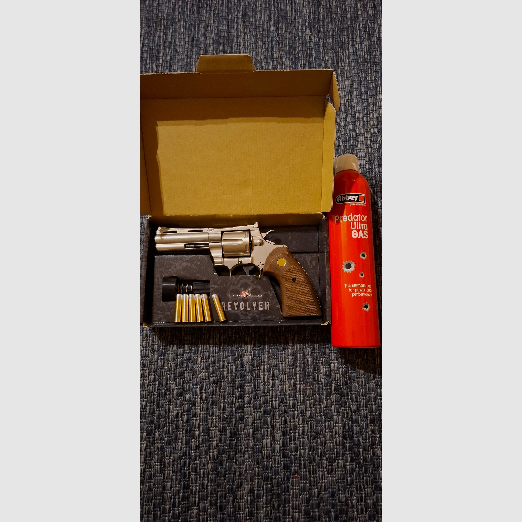 King Arms Revolver Gasdruck  6mm  Chrome