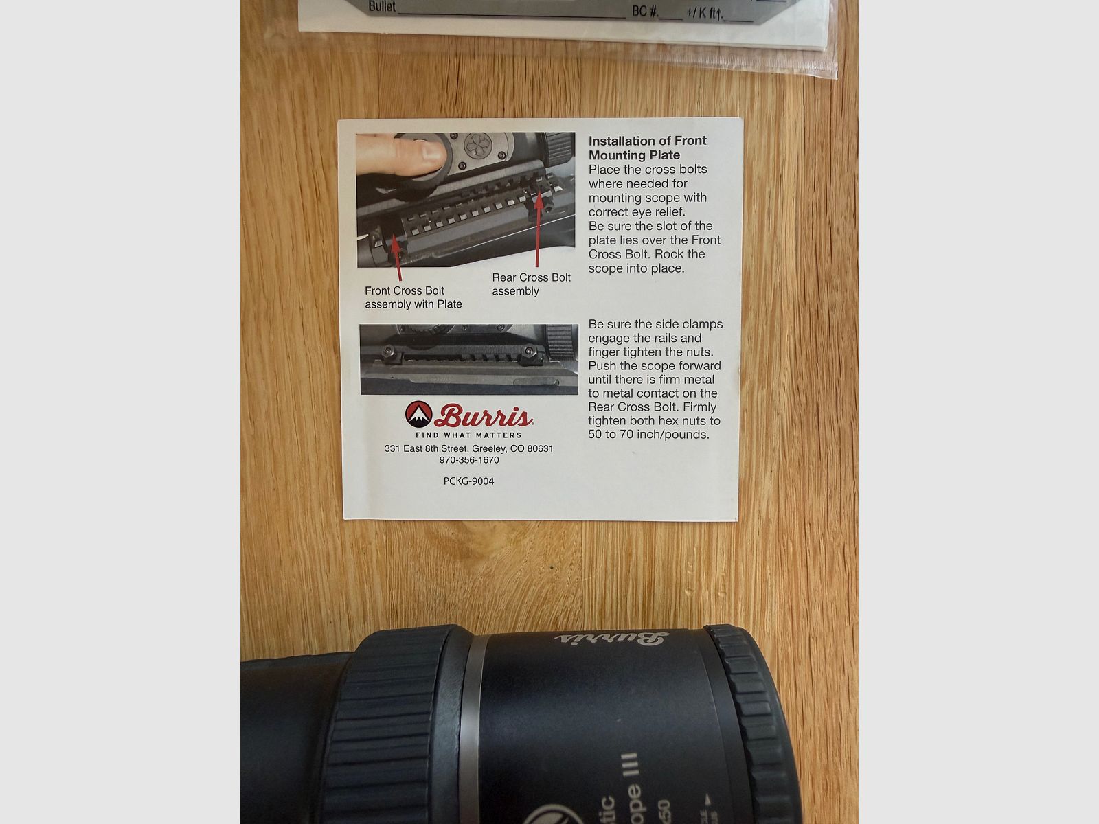 Burris Ballistic Laserscope 3 III 4-16x50 No 308 PRC Tikka 223 Creedmoor FPVO Wärmebild Nachtsicht Leica Swarovski Zeiss Kahles