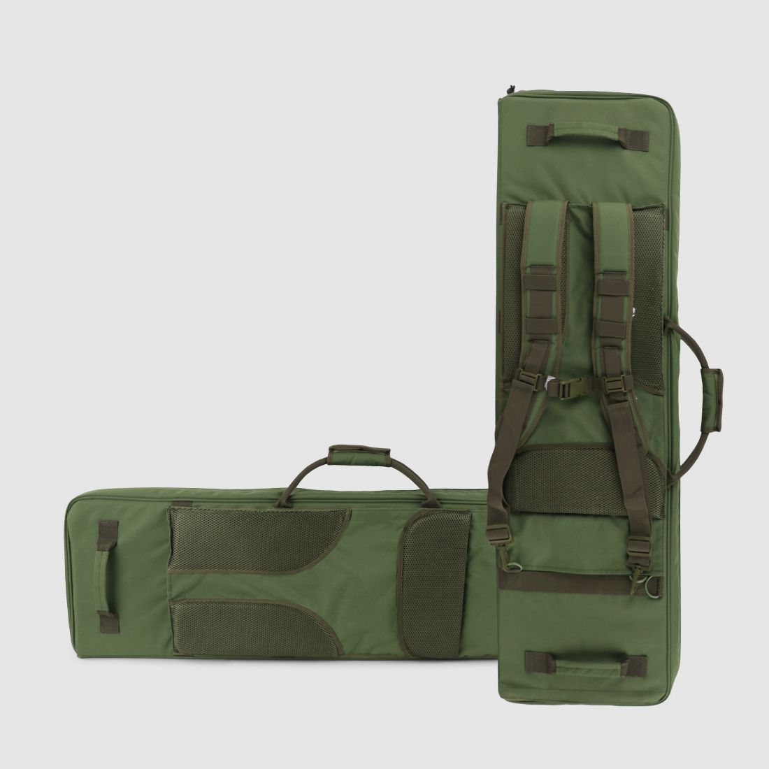 Winter Guncases Waffentasche Tactical 110 cm – Laser-Cut MOLLE, Rucksacktragesystem, 1000D Nylon (Forest)