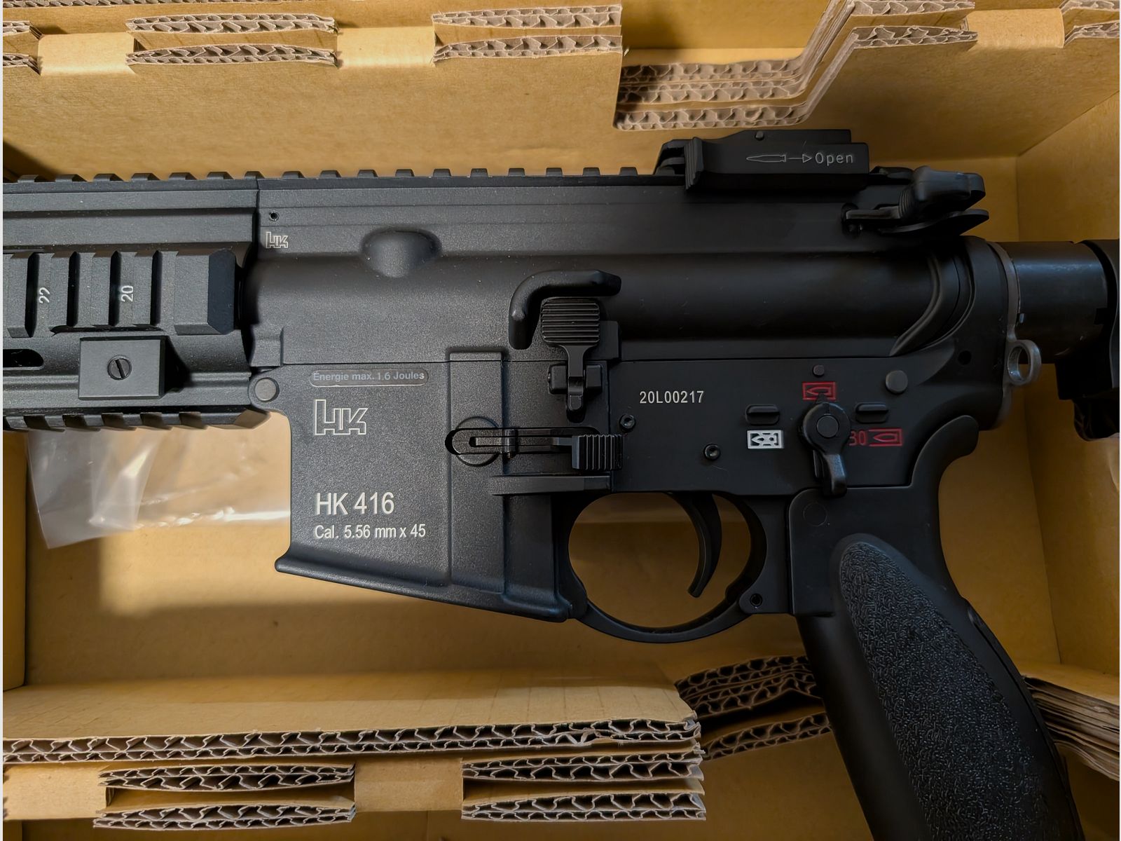 Heckler & Koch HK416 Softair – 1,6 Joule – Gaz Blow Back – avec accessoires