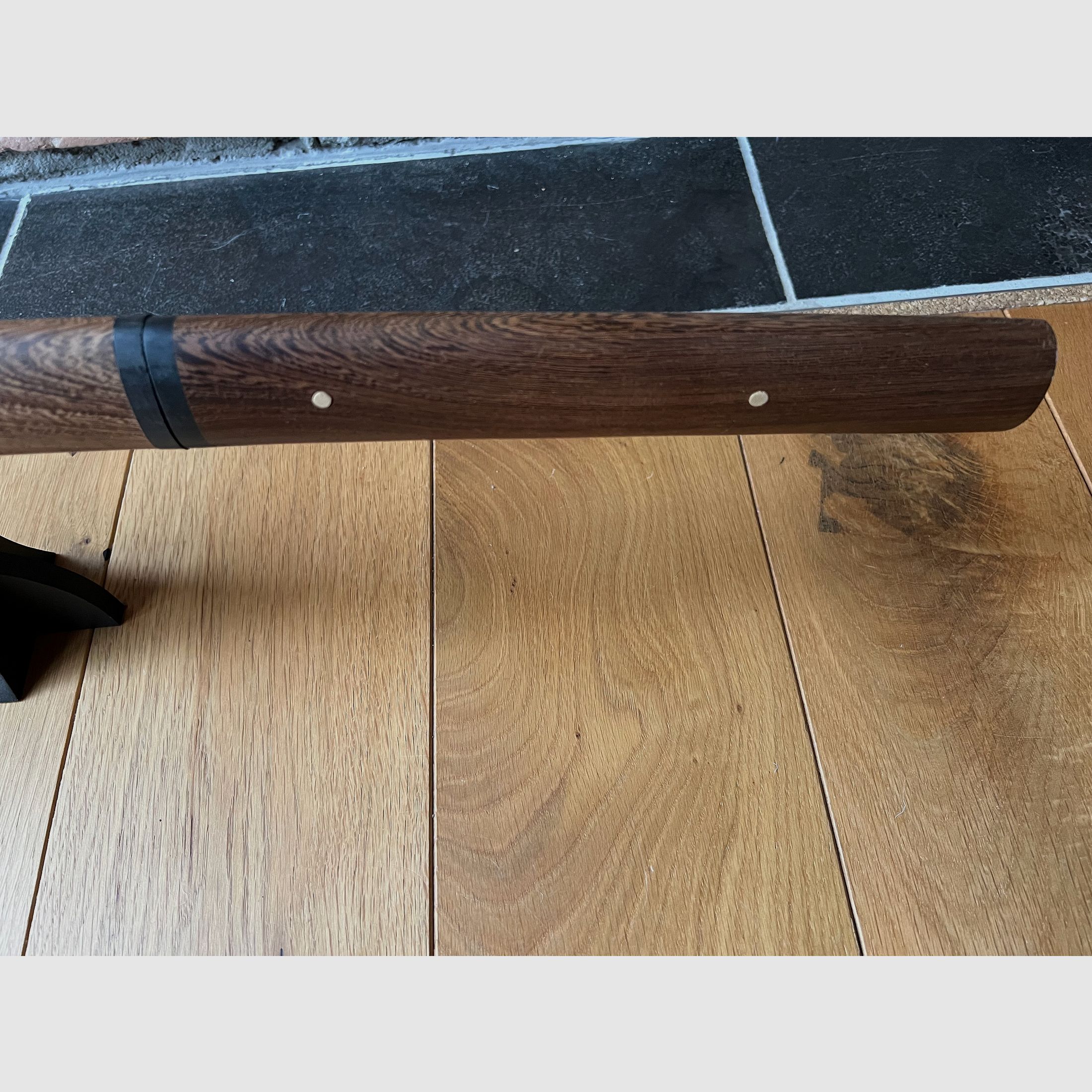 Katana with wooden sheath and wooden handle