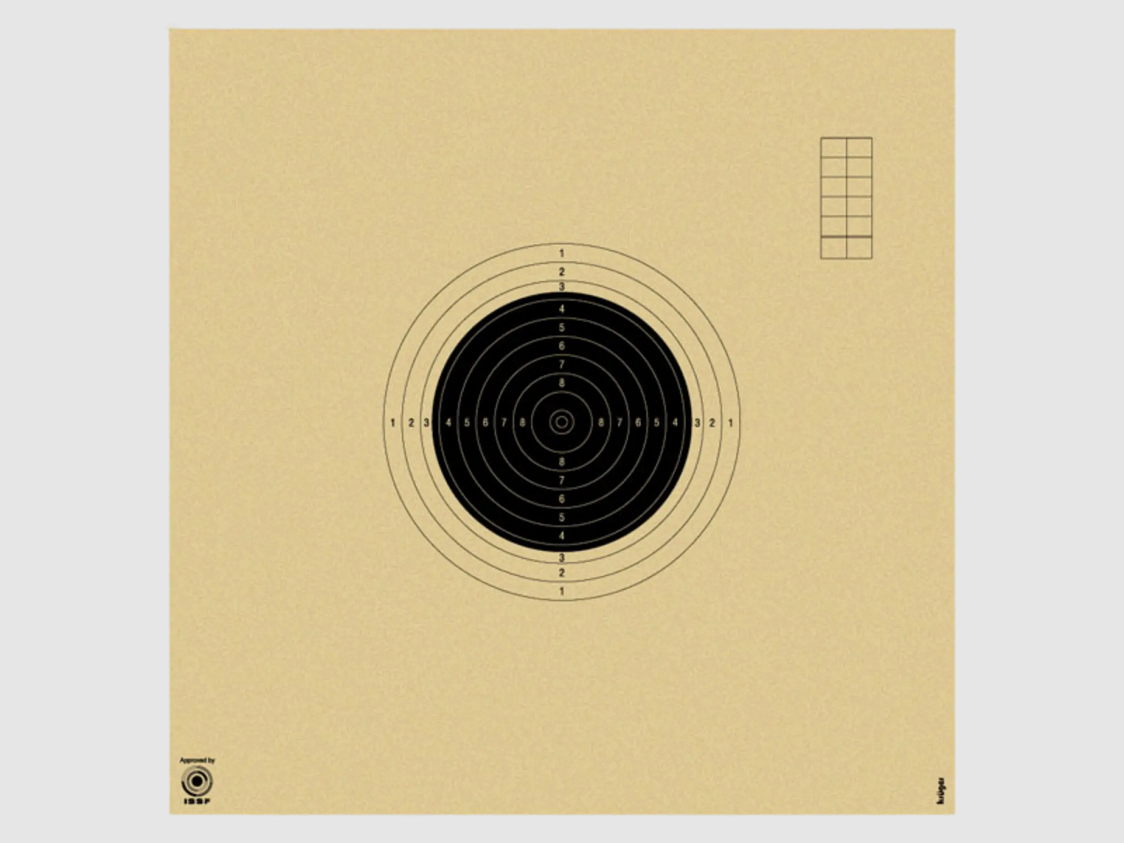 BDS-50m target No. 3 according to BDS sports manual 34 x 34 cm 50 pcs.