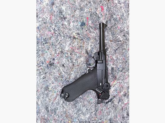 Umarex Legends Pistolet P08 - 4,5 mm stalowe BB pistolet Co2 w metalowej obudowie z systemem Blowback
