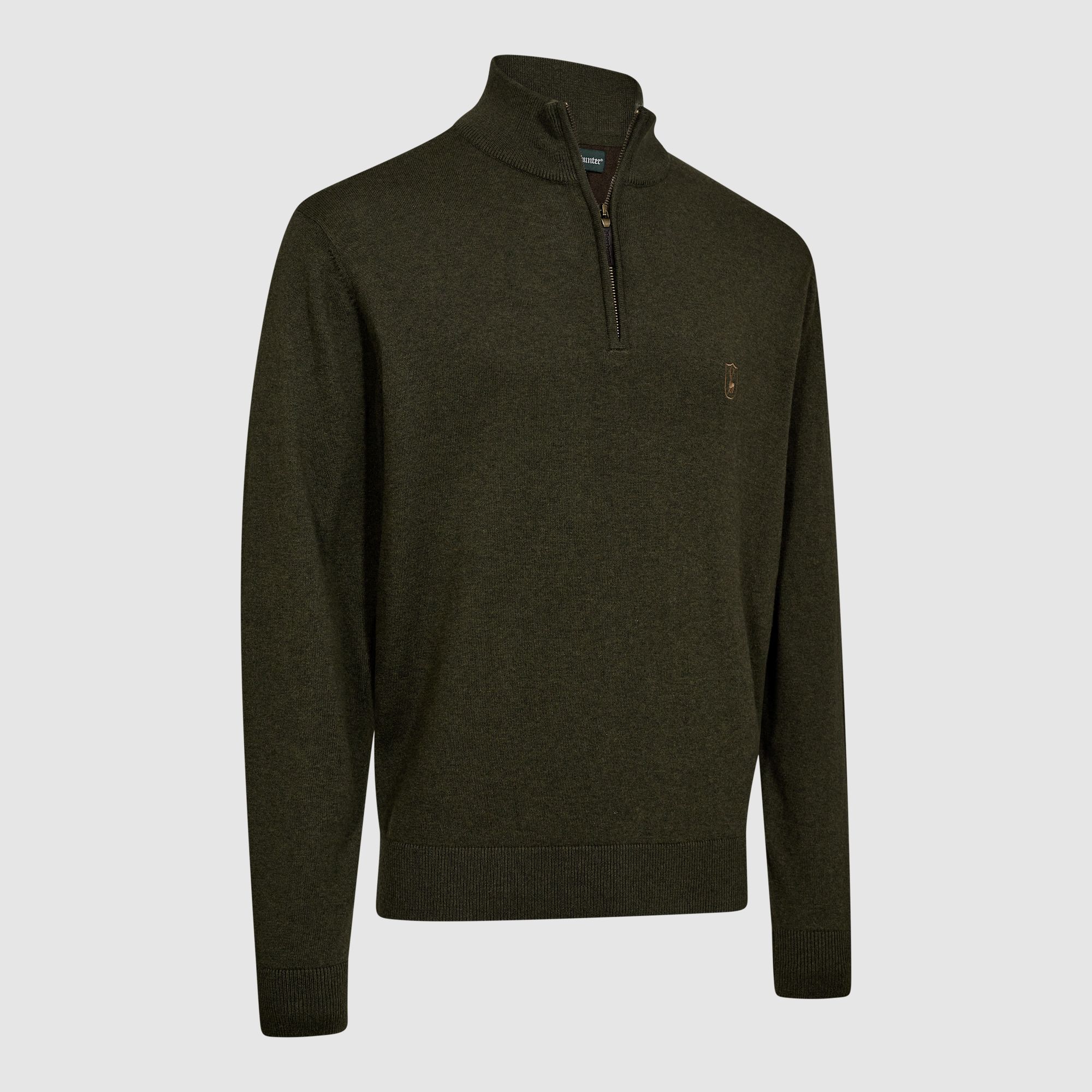 Deerhunter Harrington 1/2-Zip Strickpullover Herren Forest Ember Melange S