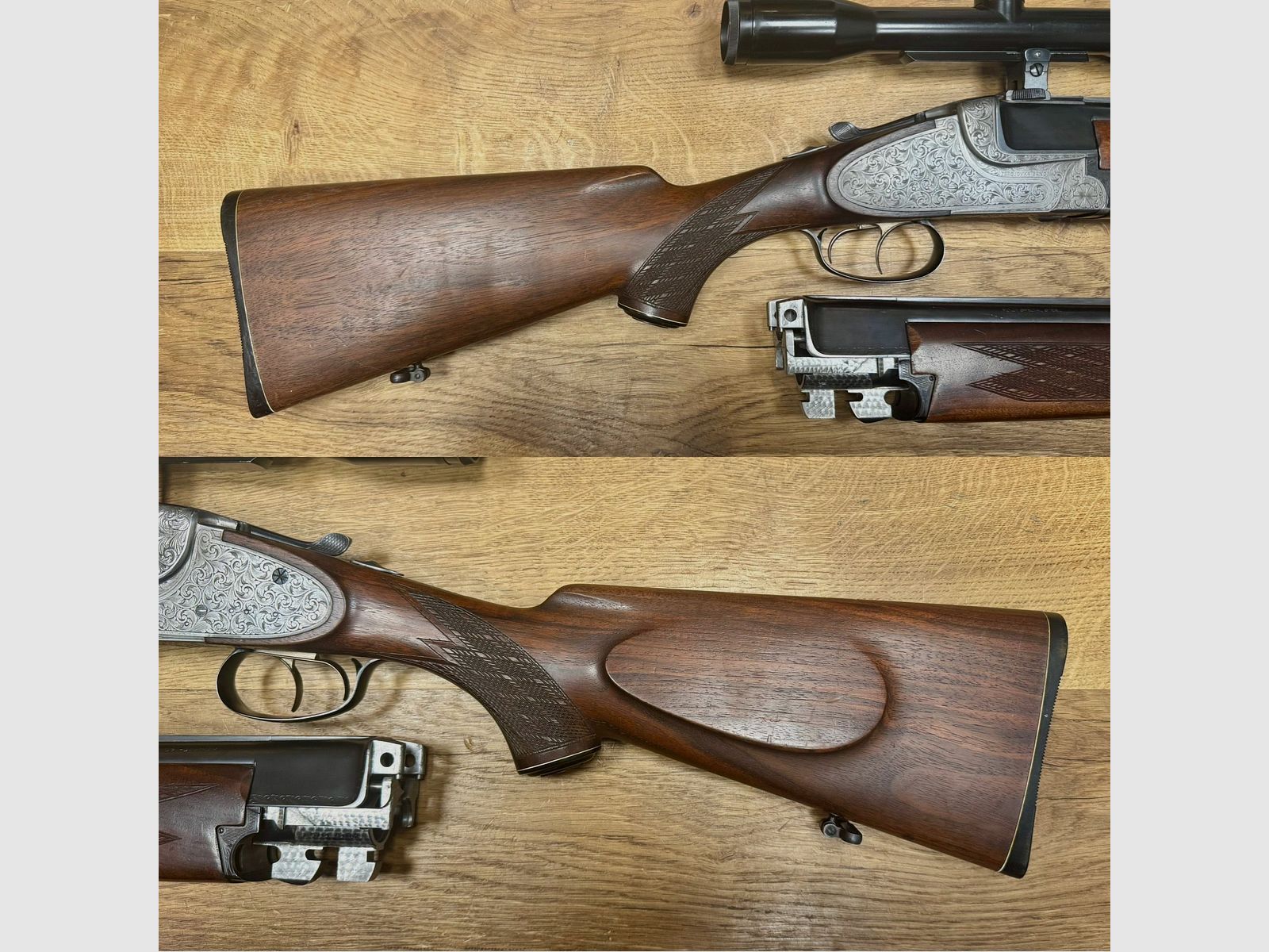 Brünner 572.5 Seitenschlosse Bockbüchsflinte mit Wechsellauf