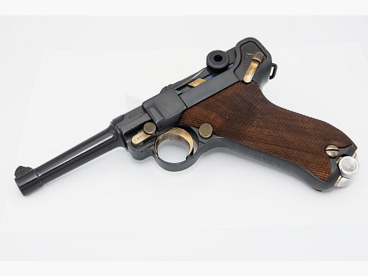 Pistole P 08 9mm Luger ERFURT 1916 1920 Reichswehr Truppenstempel + Tasche
