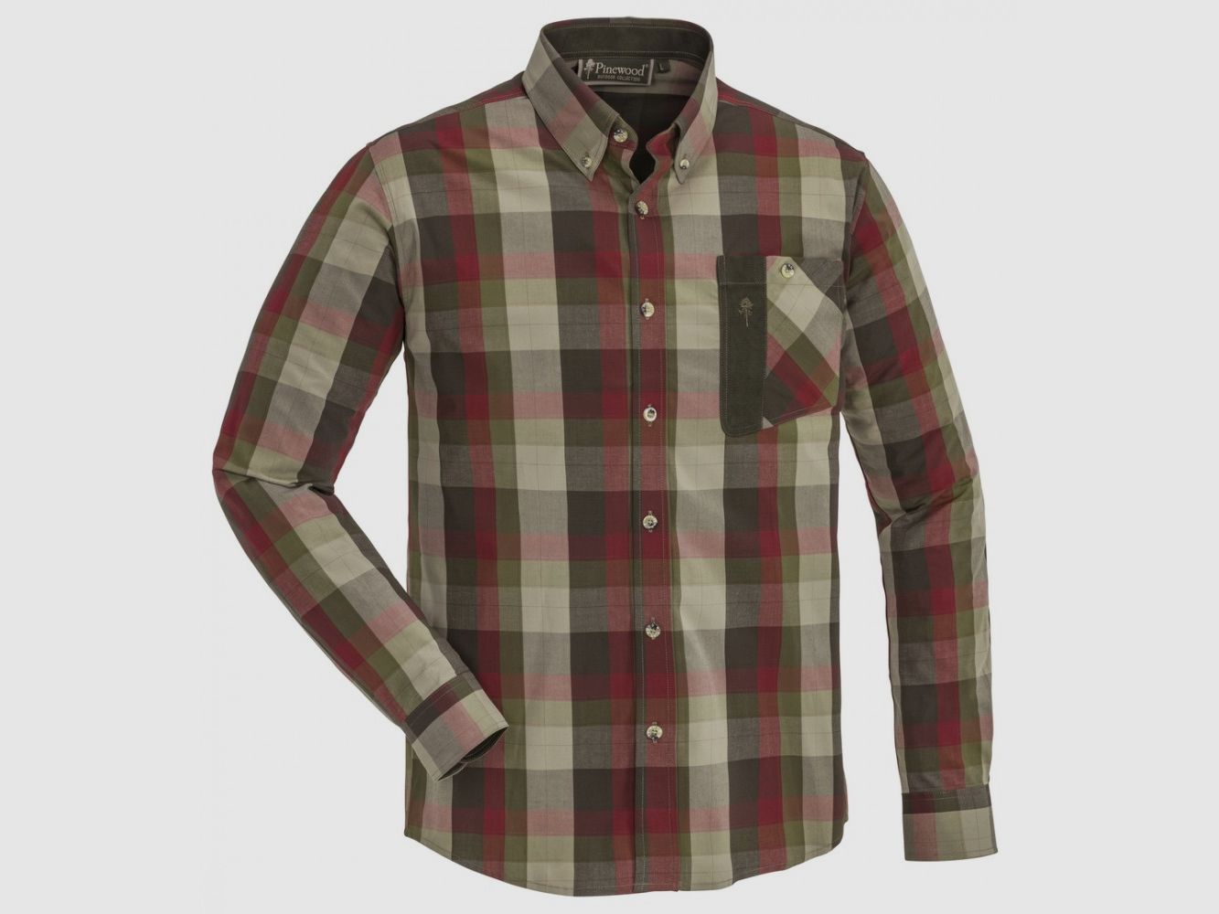CHEMISE PINEWOOD HIMALAYA STRECH BROWN / BURHUNDY 5336