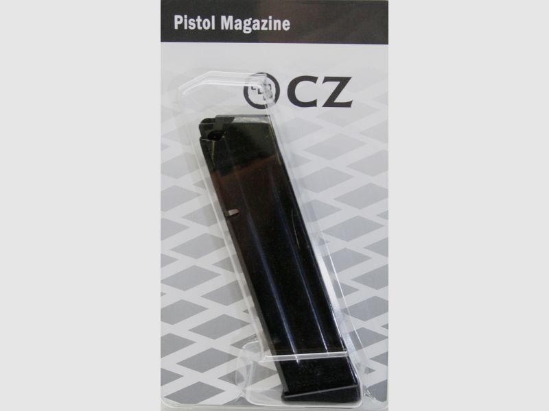 1 x Original 20-Schuss Magazin CZ TS Tactical Sports SILVER / DEEP BRONZE | schwarzer Magazinboden